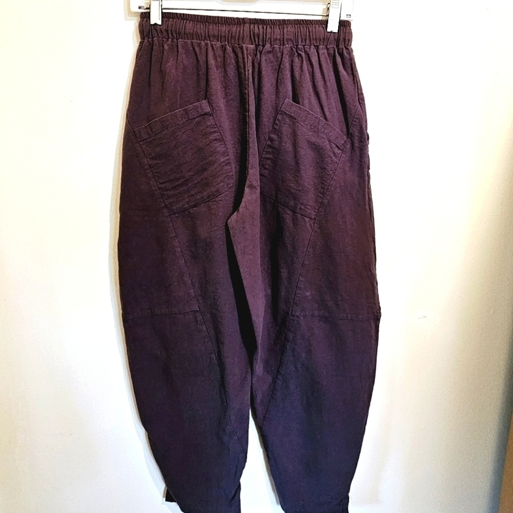 Vtg Barrel Avachi Academia Gray Peasant Capri Pants - Picture 7 of 7